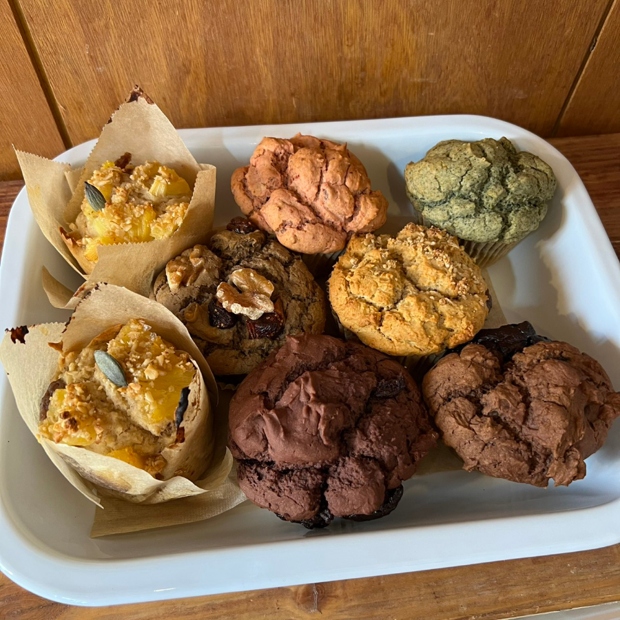 おやつのピンポン食堂はグルテンフリーのマフィンをはじめ、身体に優しい食材を使ったスイーツを販売しています。