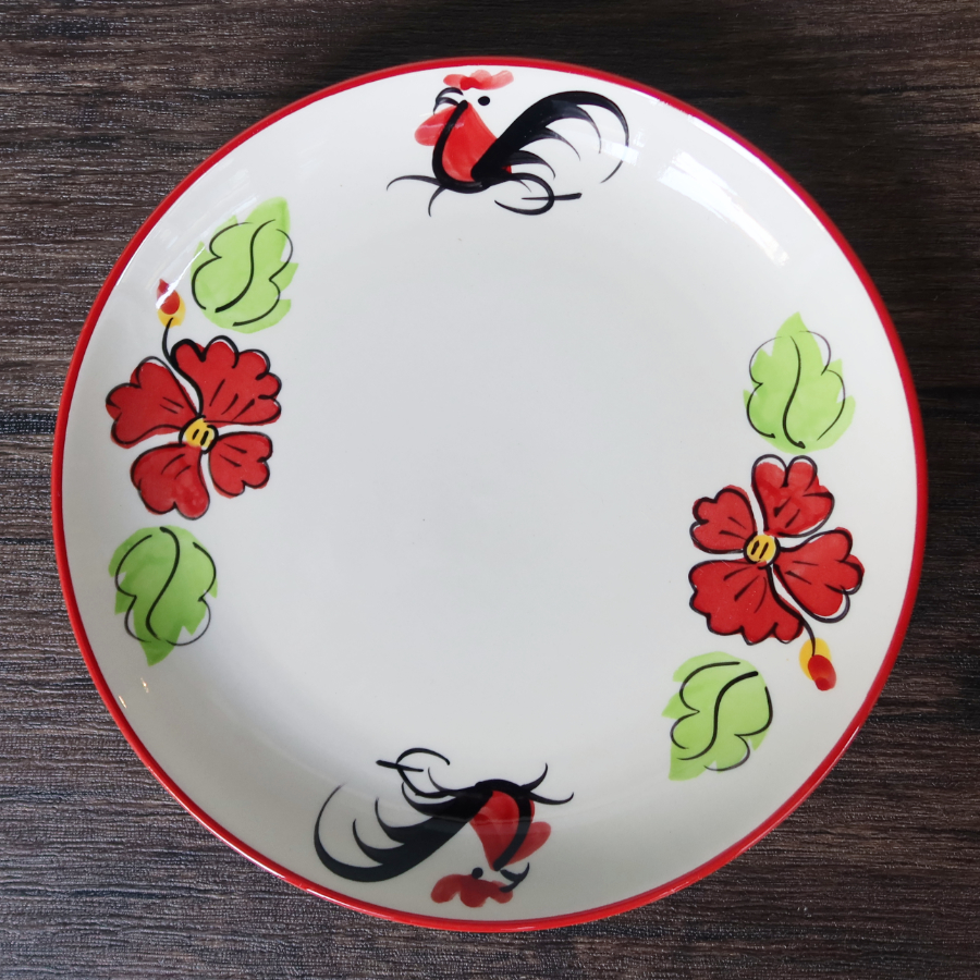 タイで人気のニワトリ柄食器の大皿の通販